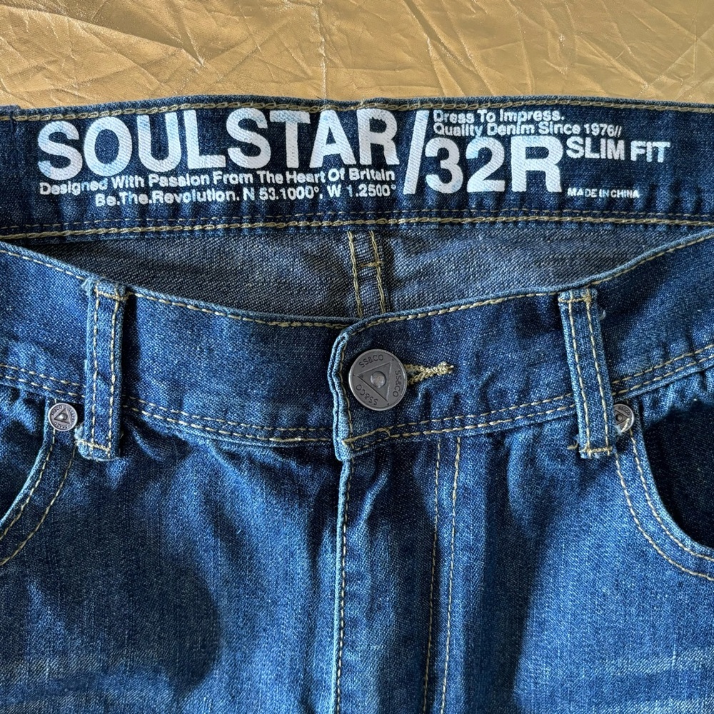 Soulstar 32R Denim Jeans Slim Fit Style MP Rank 5 Dirty